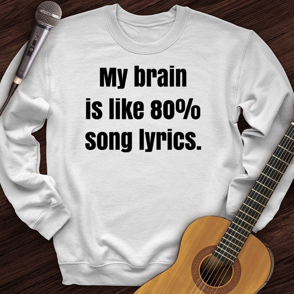 Printify Sweatshirt White / S Brain of Lyrics Crewneck