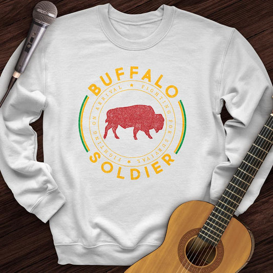 Printify Sweatshirt White / S Buffalo Soldier Crewneck