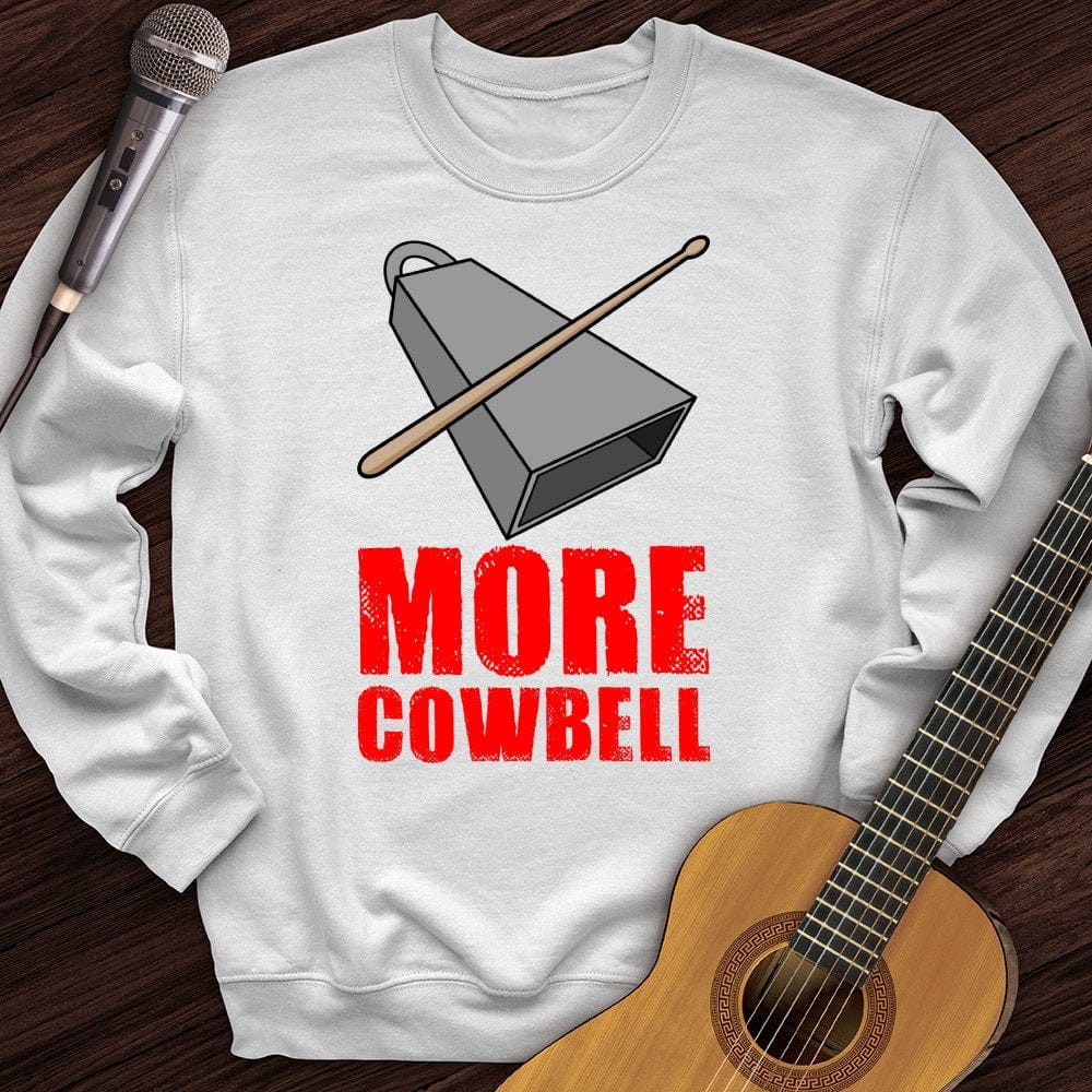 Printify Sweatshirt White / S Cowbell Crewneck