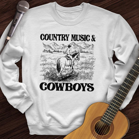 Printify Sweatshirt White / S Cowboy Country Crewneck