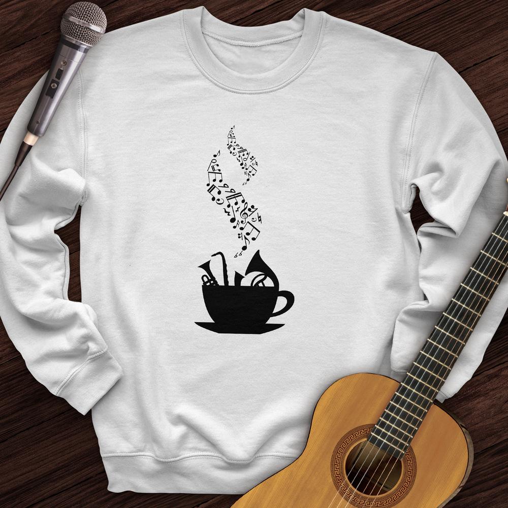 Printify Sweatshirt White / S Cup of Music Crewneck
