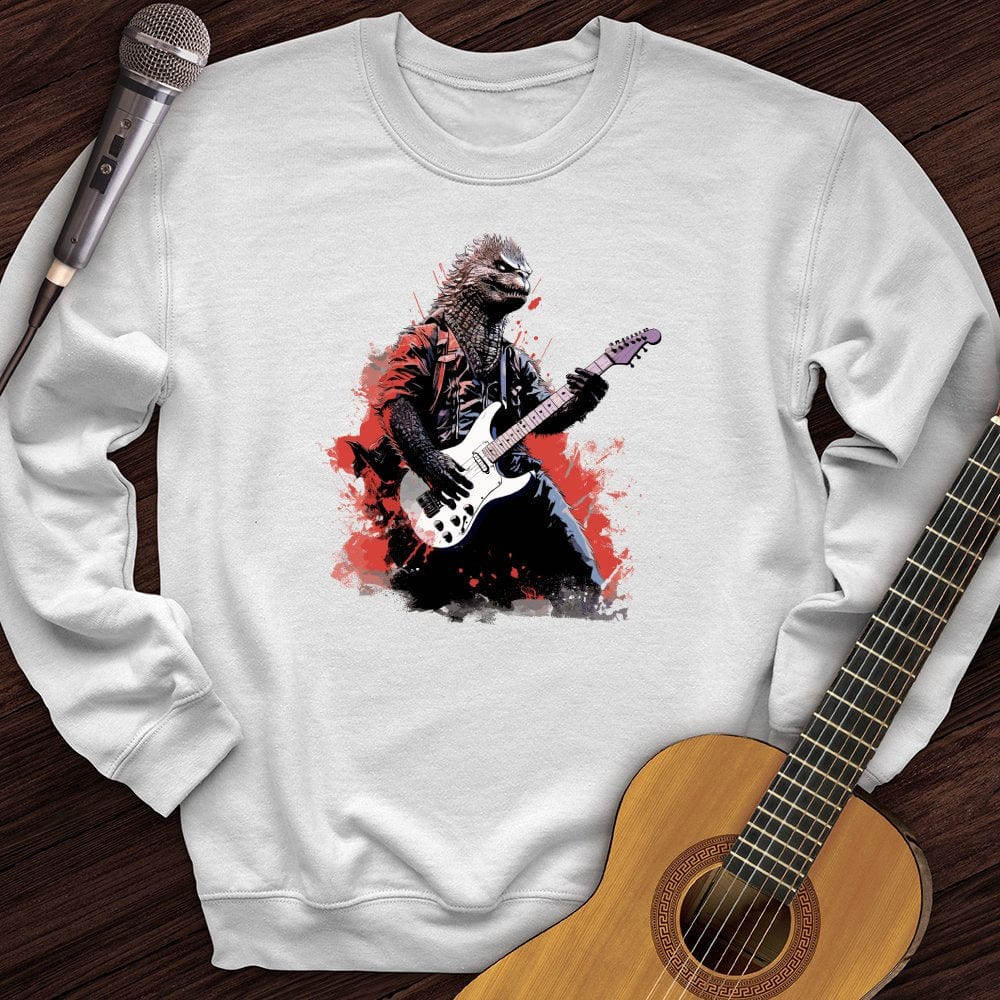 Printify Sweatshirt White / S Dino Lead Guitarist Crewneck