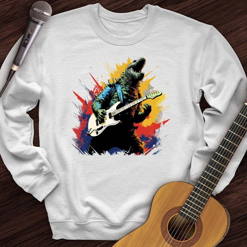 Printify Sweatshirt White / S Dino Rocker Crewneck