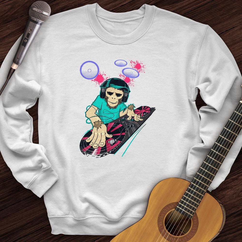 Printify Sweatshirt White / S DJ Chimp Crewneck