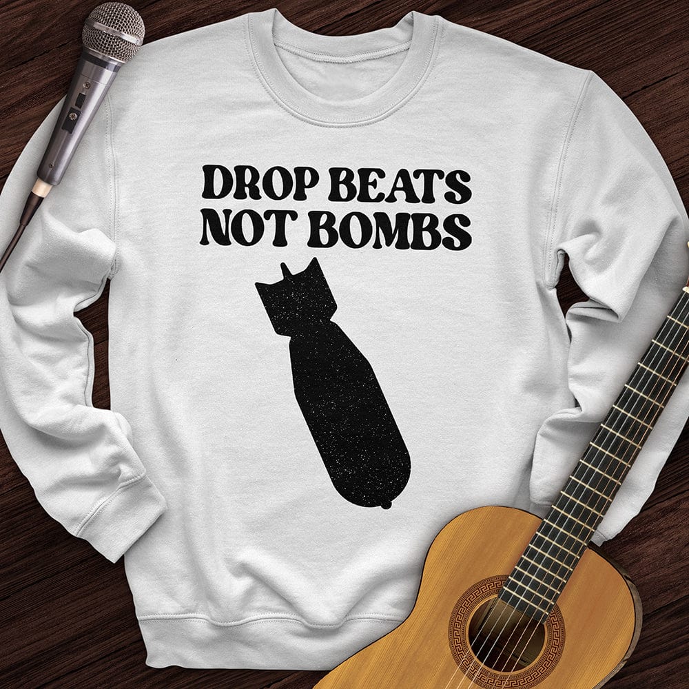 Printify Sweatshirt White / S Drop Beats Crewneck