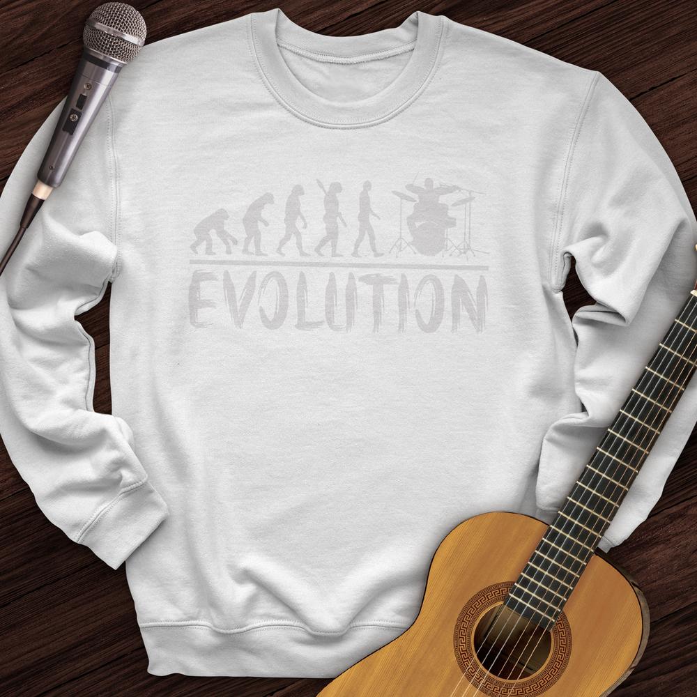 Printify Sweatshirt White / S Drummer Evolution Crewneck