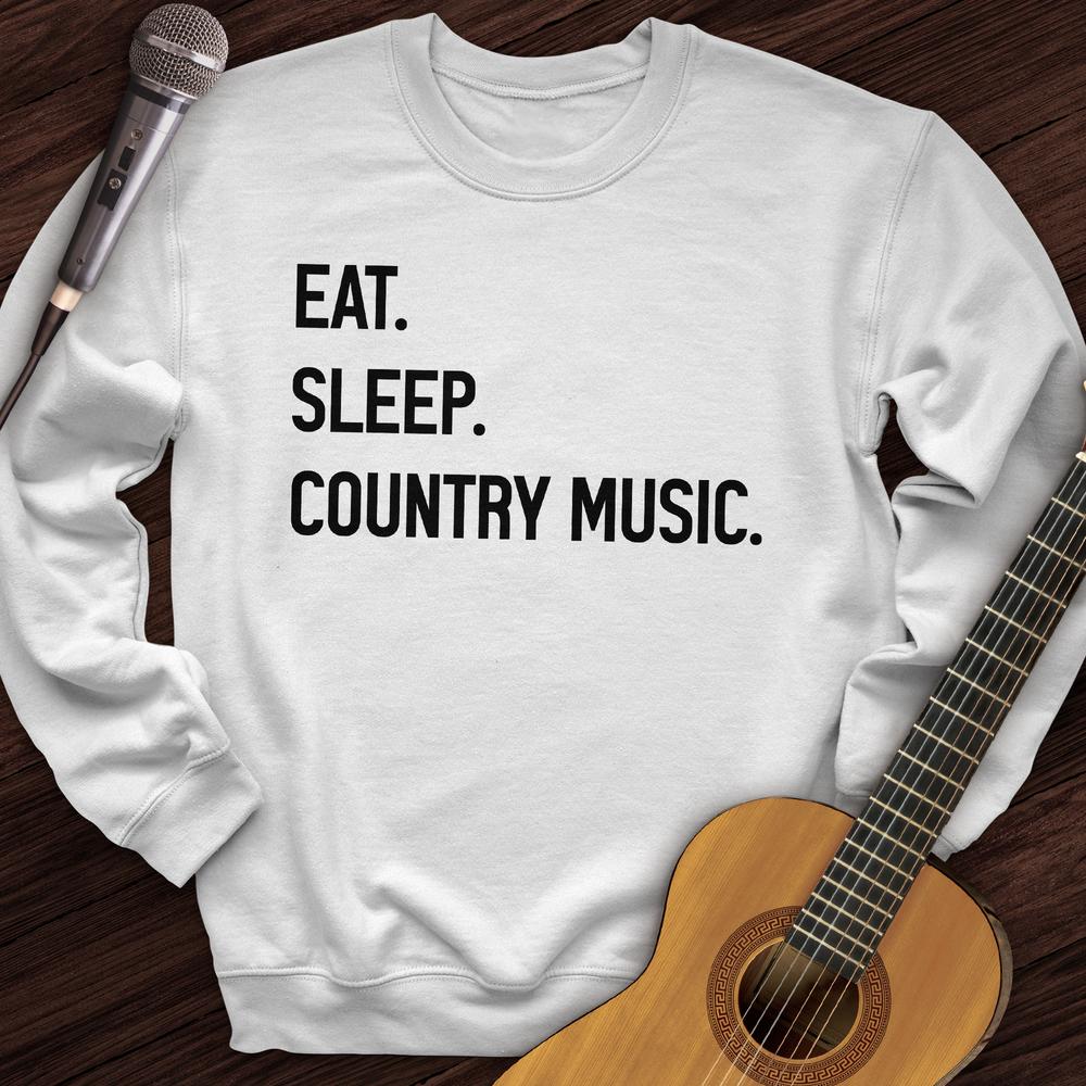 Printify Sweatshirt White / S Eat, Sleep, Country Crewneck