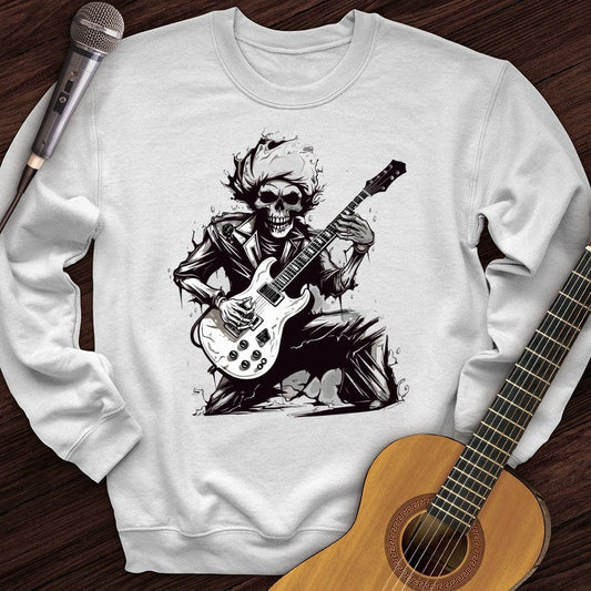 Printify Sweatshirt White / S Electro Skeleton Crewneck