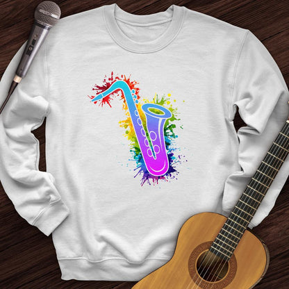 Printify Sweatshirt White / S Graffiti Sax Crewneck