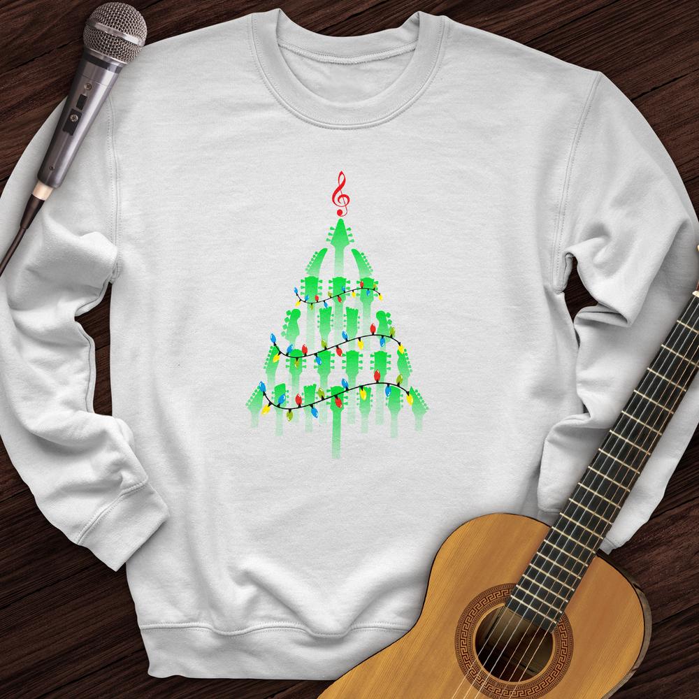 Printify Sweatshirt White / S Guitar Christmas Tree Crewneck