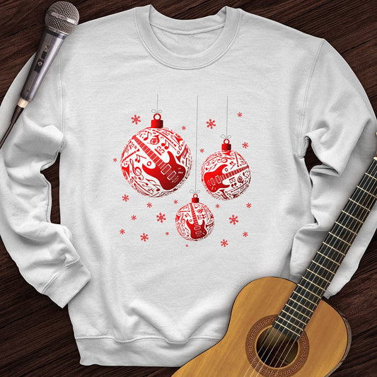 Printify Sweatshirt White / S Guitar Ornaments Crewneck