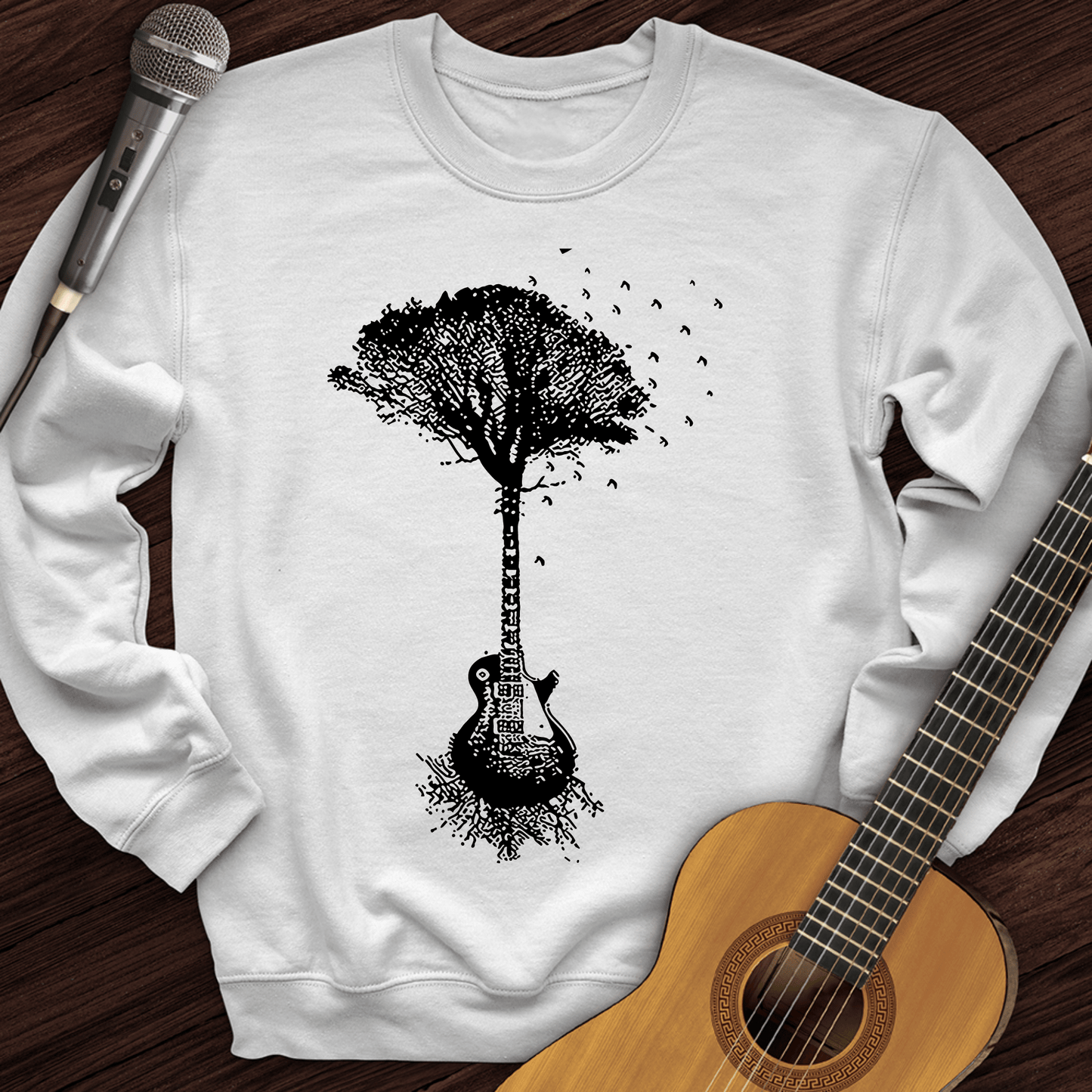 Printify Sweatshirt White / S Guitar Roots Crewneck