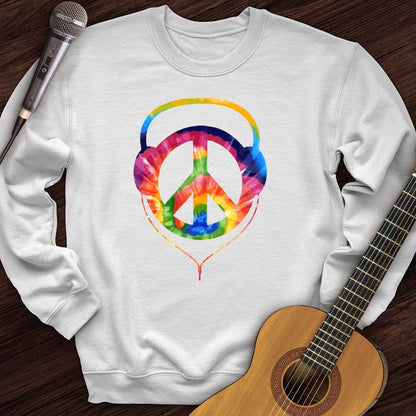 Printify Sweatshirt White / S Headphones Crewneck