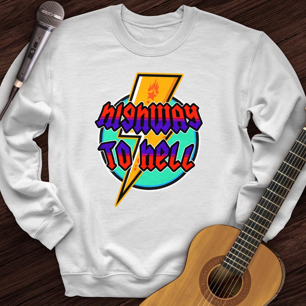 Printify Sweatshirt White / S Highway To Hell Crewneck