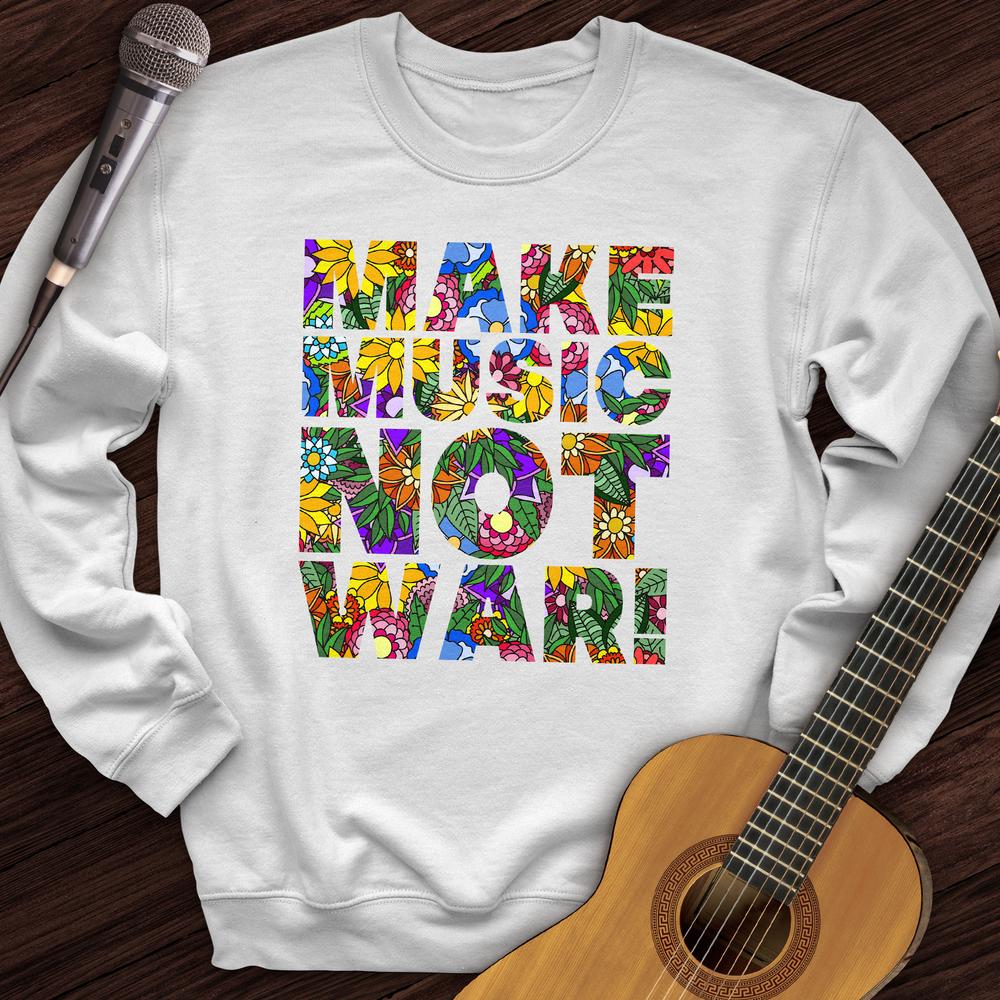 Printify Sweatshirt White / S Hippie Make More Music Crewneck