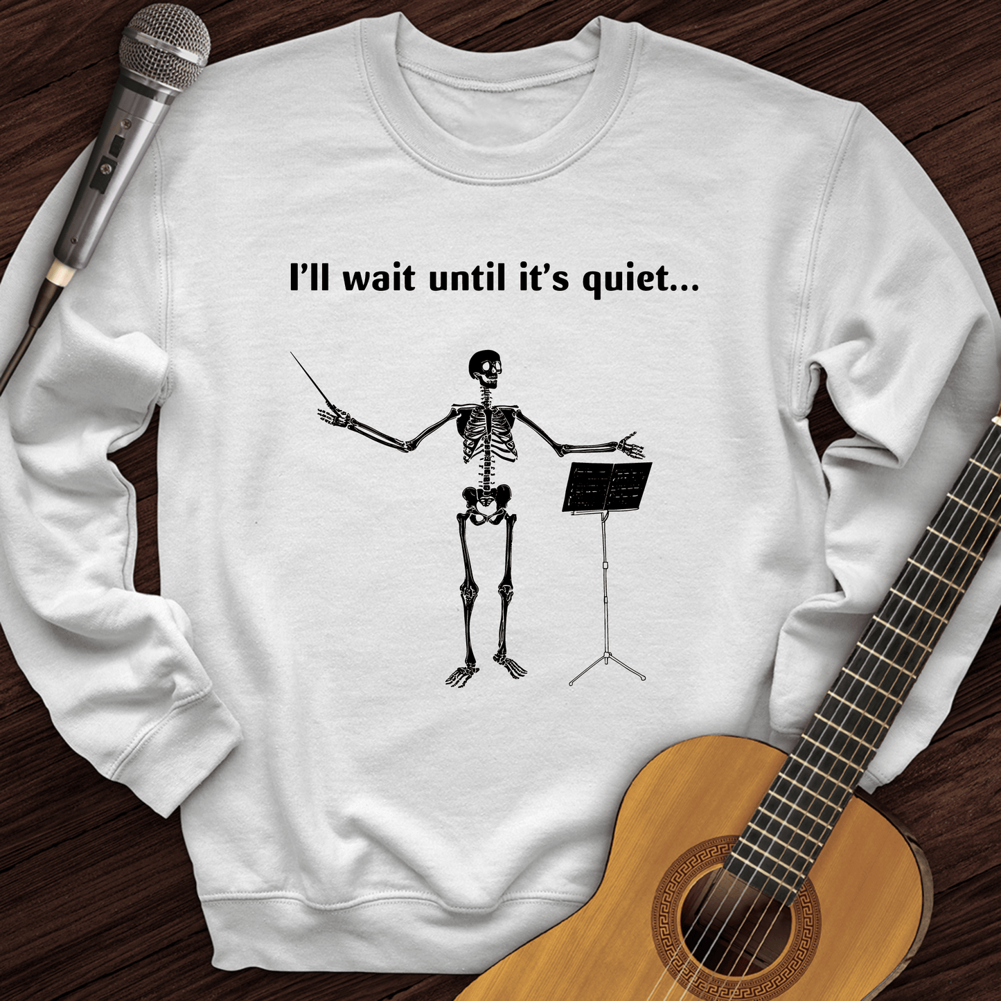 Printify Sweatshirt White / S I'll Wait Until Its Quiet Crewneck