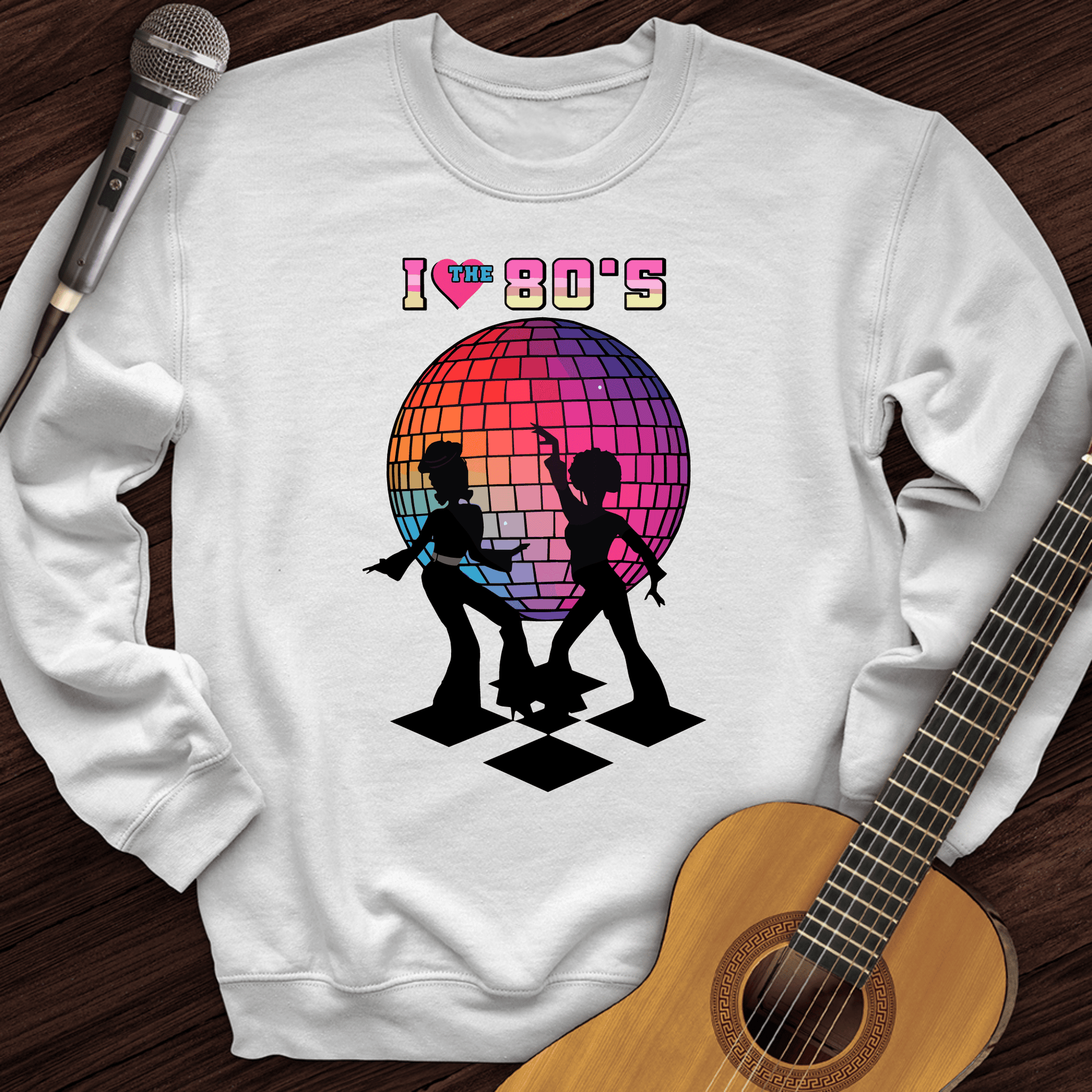 Printify Sweatshirt White / S I Love 80s Crewneck