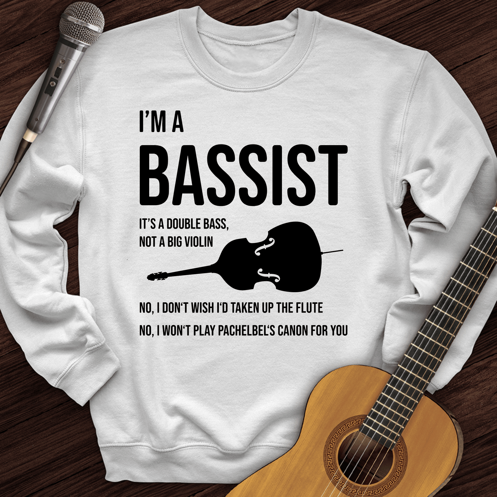 Printify Sweatshirt White / S I'm A Bassist Crewneck