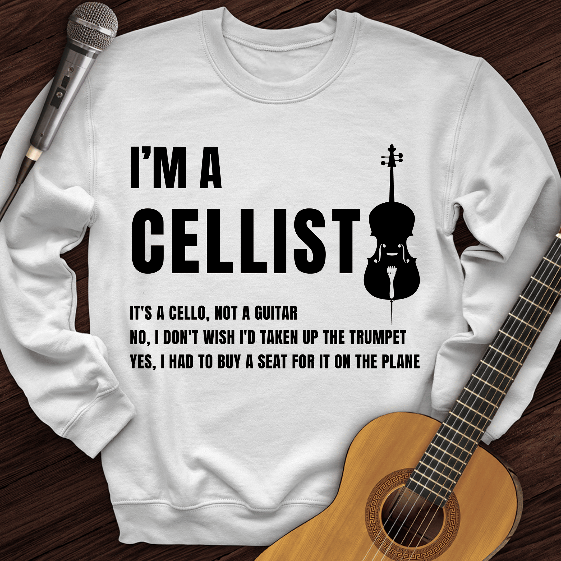 Printify Sweatshirt White / S I'm A Cellist Crewneck