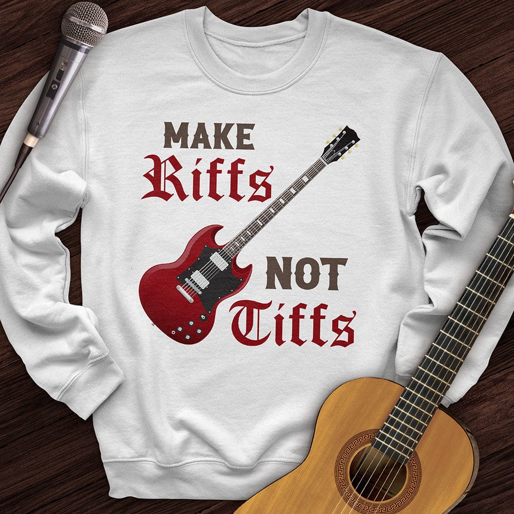 Printify Sweatshirt White / S Make Riffs Crewneck