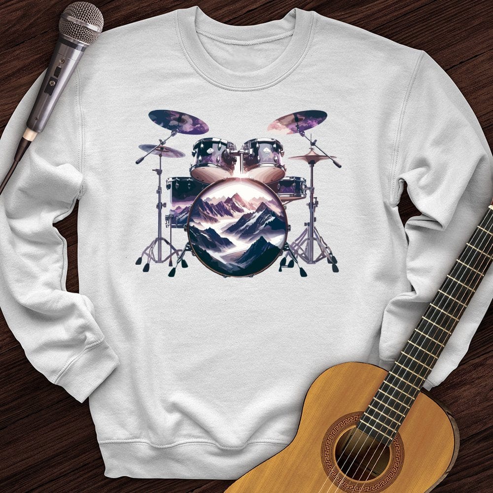 Printify Sweatshirt White / S Mountain Beat Crewneck