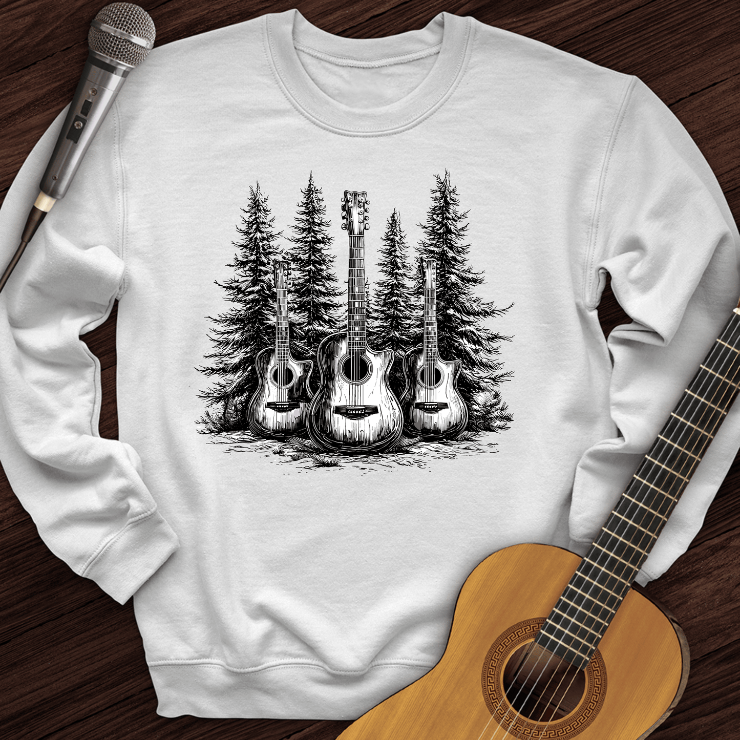 Printify Sweatshirt White / S Music In Nature Crewneck
