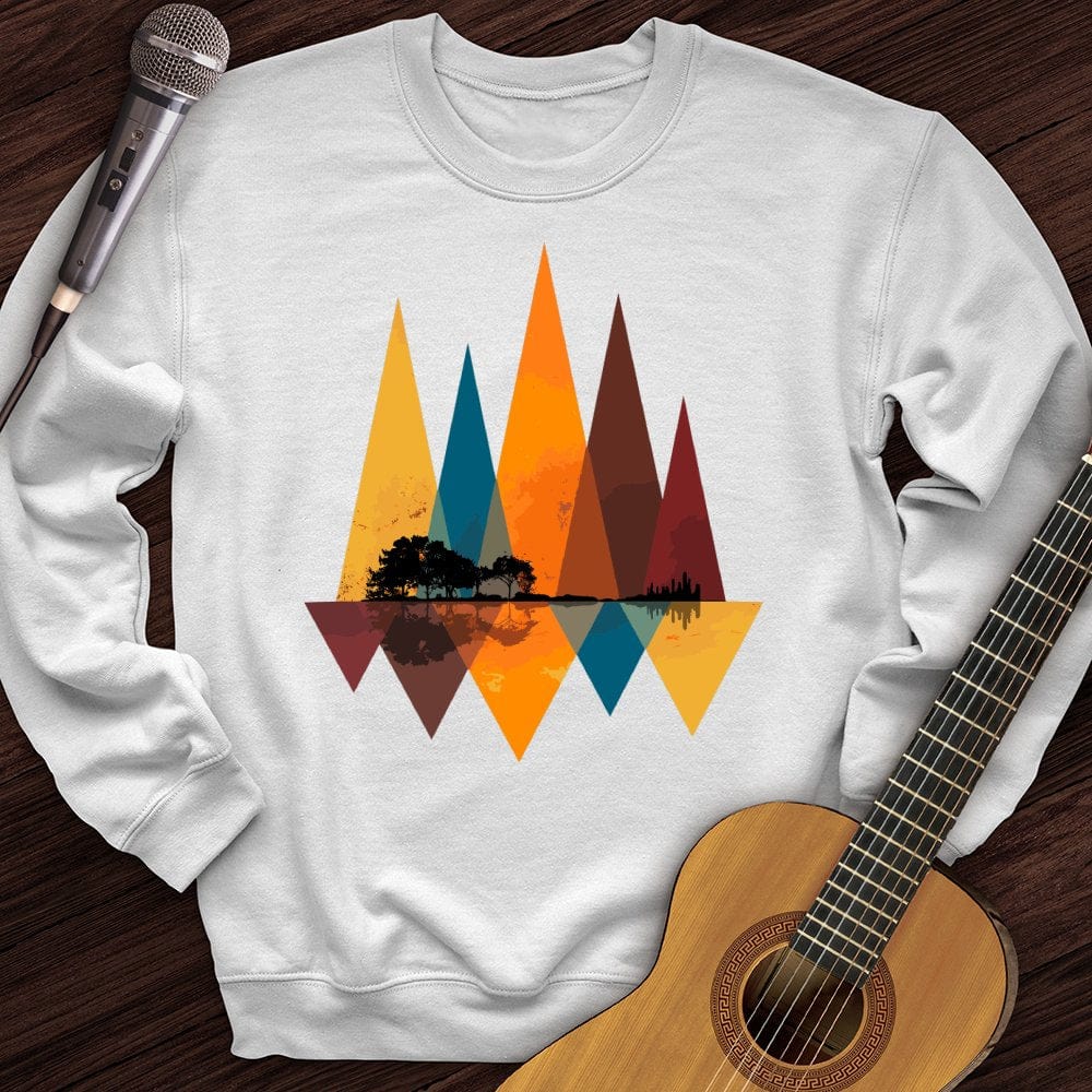 Printify Sweatshirt White / S Nature Guitar Crewneck