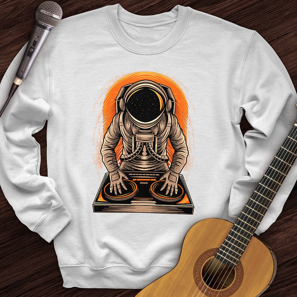 Printify Sweatshirt White / S Orange Astro Crewneck