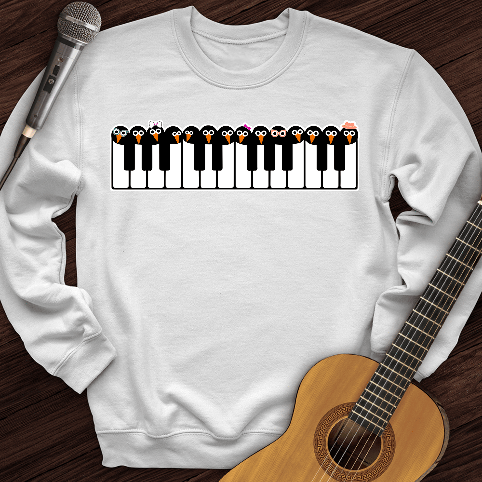 Printify Sweatshirt White / S Penguin Crewneck