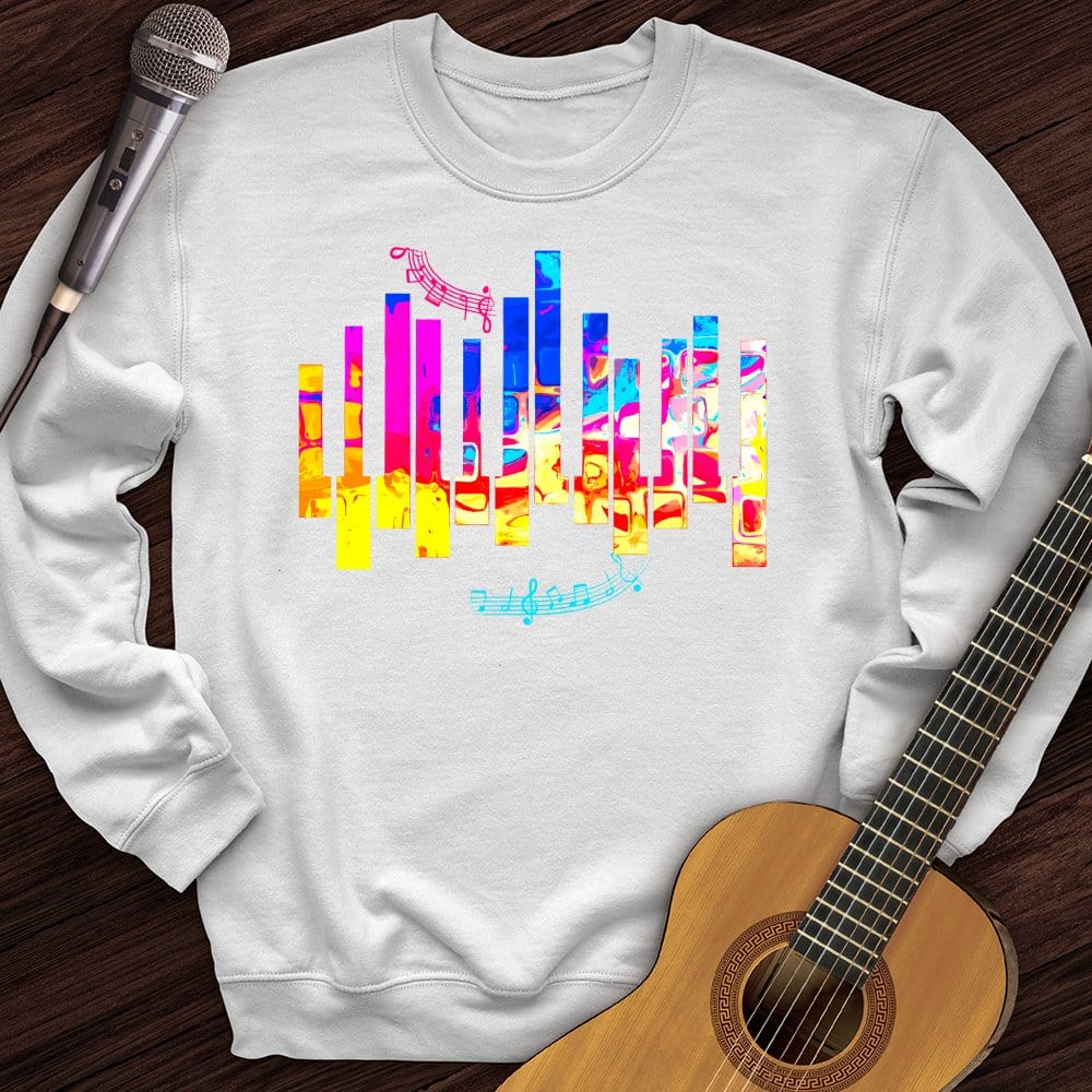 Printify Sweatshirt White / S Piano Color Crewneck