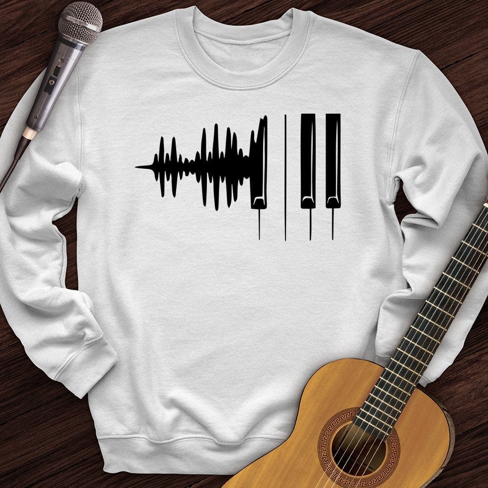 Printify Sweatshirt White / S Piano Crewneck