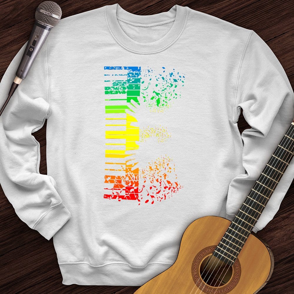 Printify Sweatshirt White / S Piano Man Crewneck