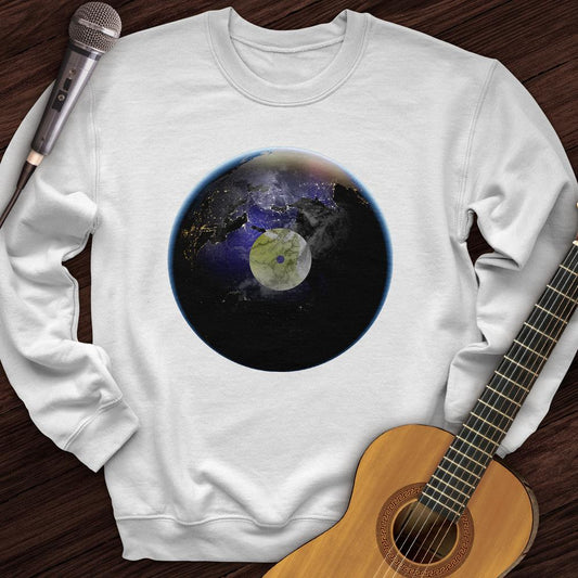 Printify Sweatshirt White / S Planet Record Crewneck
