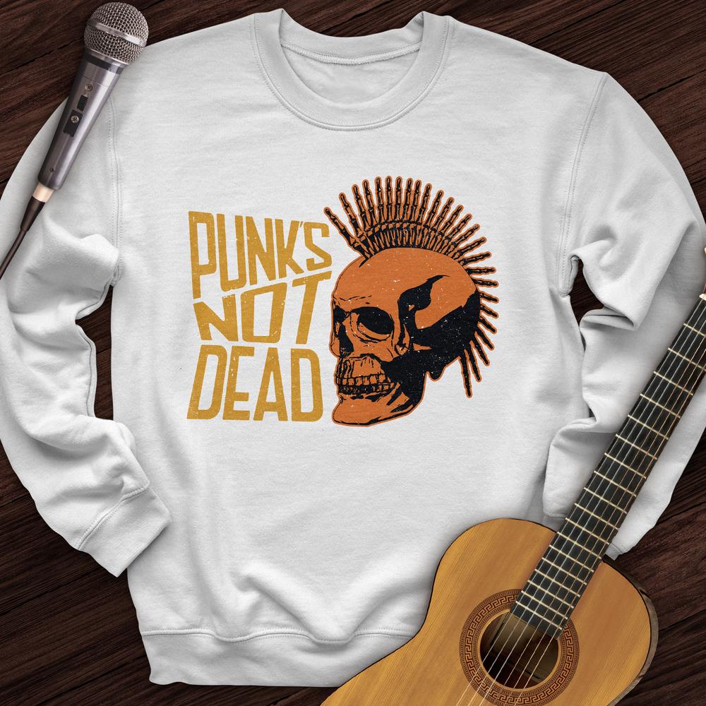 Printify Sweatshirt White / S Punk's Not Dead Crewneck