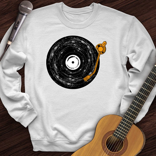 Printify Sweatshirt White / S Record Crewneck