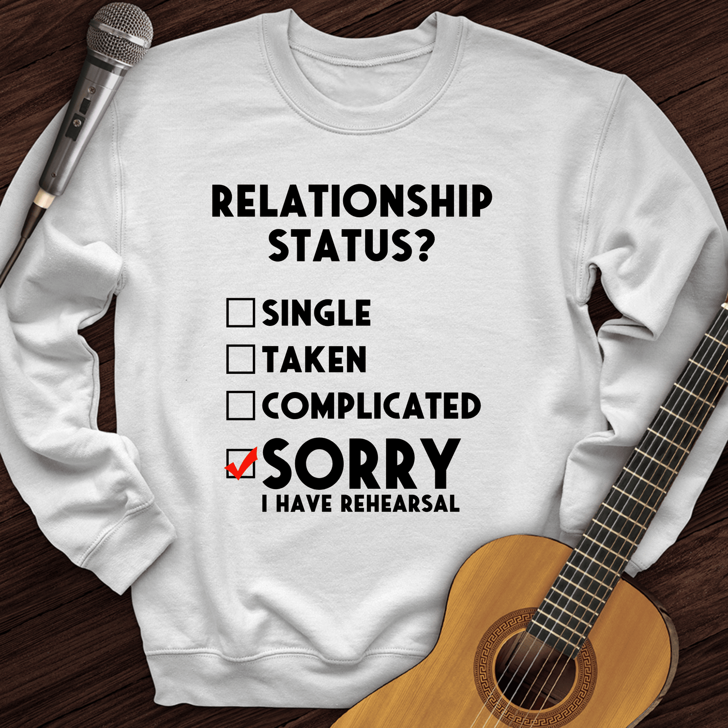Printify Sweatshirt White / S Relationship Status Crewneck