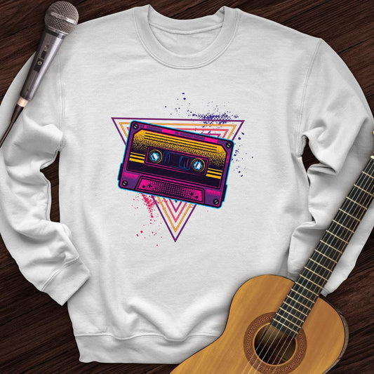 Printify Sweatshirt White / S Retro Tape Crewneck