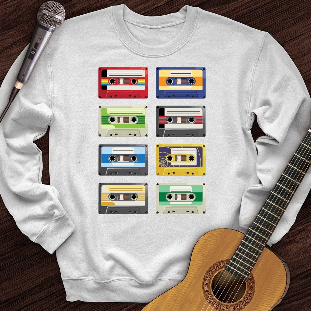 Printify Sweatshirt White / S Rock Tapes Crewneck