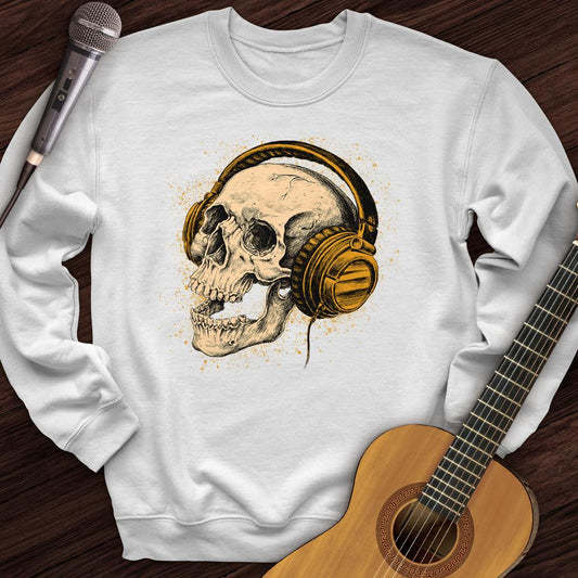 Printify Sweatshirt White / S Rock The Skull Crewneck