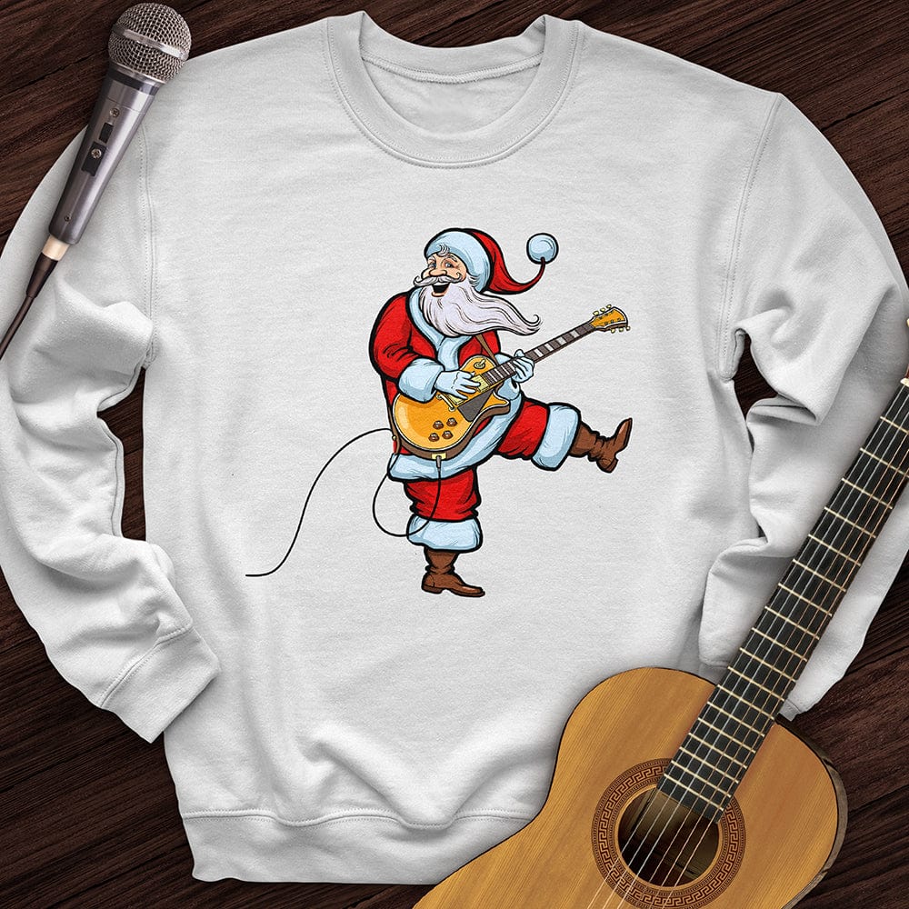 Printify Sweatshirt White / S Rockstar Santa Crewneck