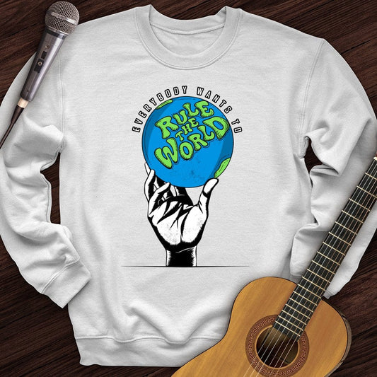 Printify Sweatshirt White / S Rule The World Crewneck