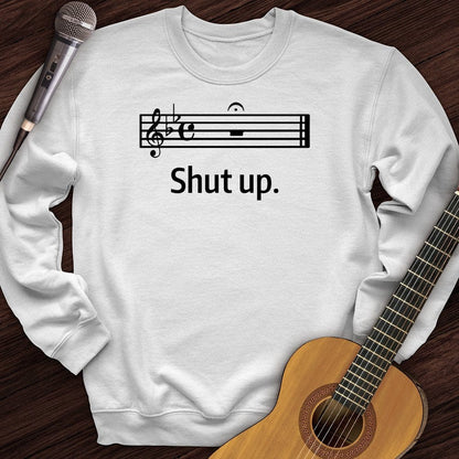 Printify Sweatshirt White / S Shhhhhhh Crewneck