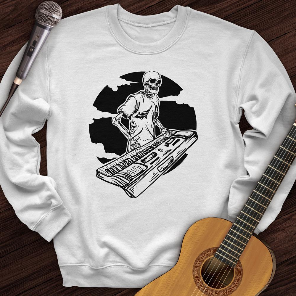 Printify Sweatshirt White / S Skeleton Keyboard Crewneck