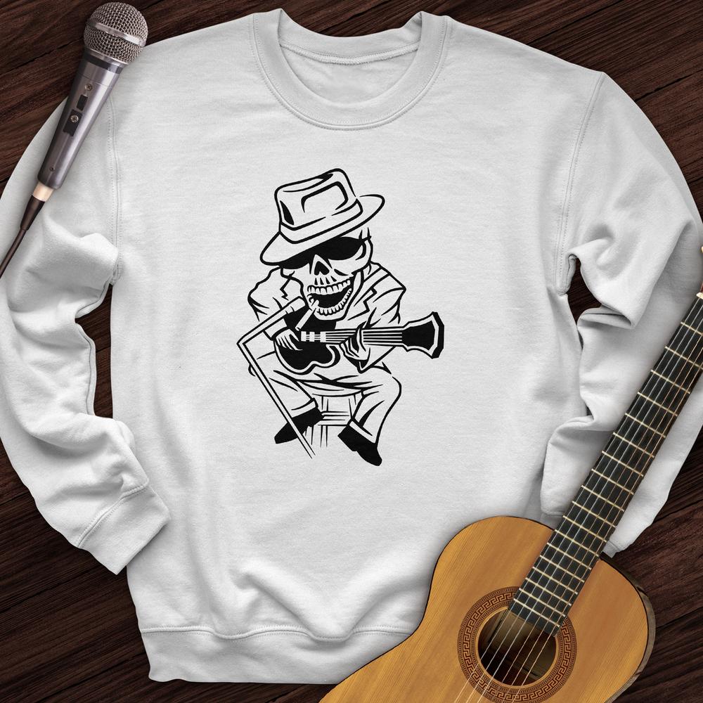 Printify Sweatshirt White / S Skeleton Musician Crewneck