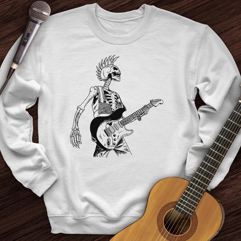 Printify Sweatshirt White / S Skeleton Rocker Crewneck