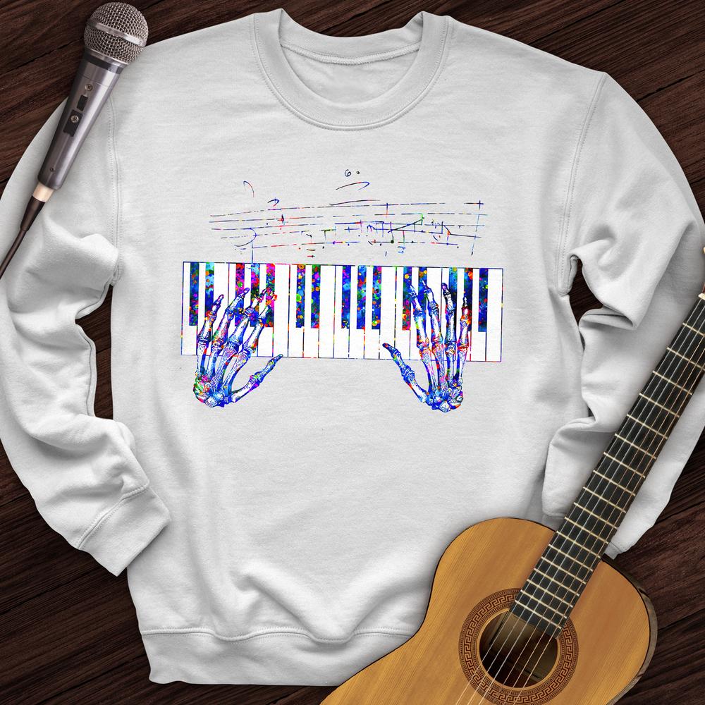 Printify Sweatshirt White / S Skeleton Symphony Crewneck