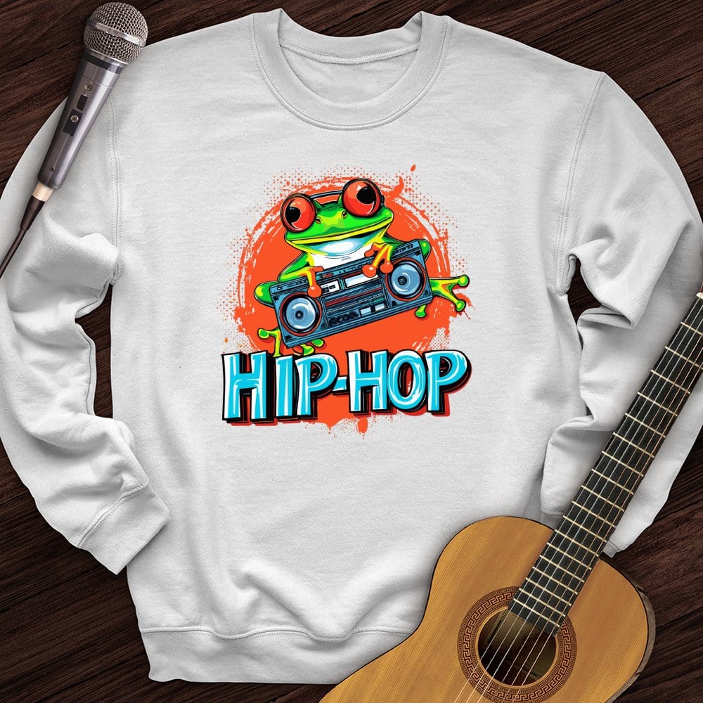 Printify Sweatshirt White / S Stereo Frog Crewneck