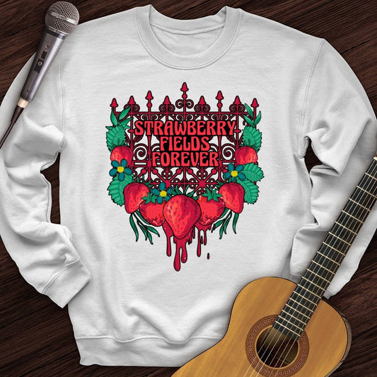 Printify Sweatshirt White / S Strawberry Fields Crewneck