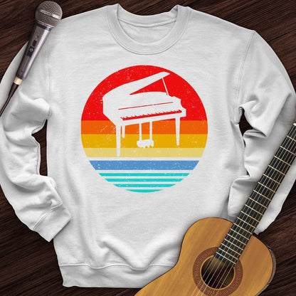 Printify Sweatshirt White / S Vintage Piano Crewneck
