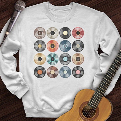 Printify Sweatshirt White / S Vinyl Collection Crewneck